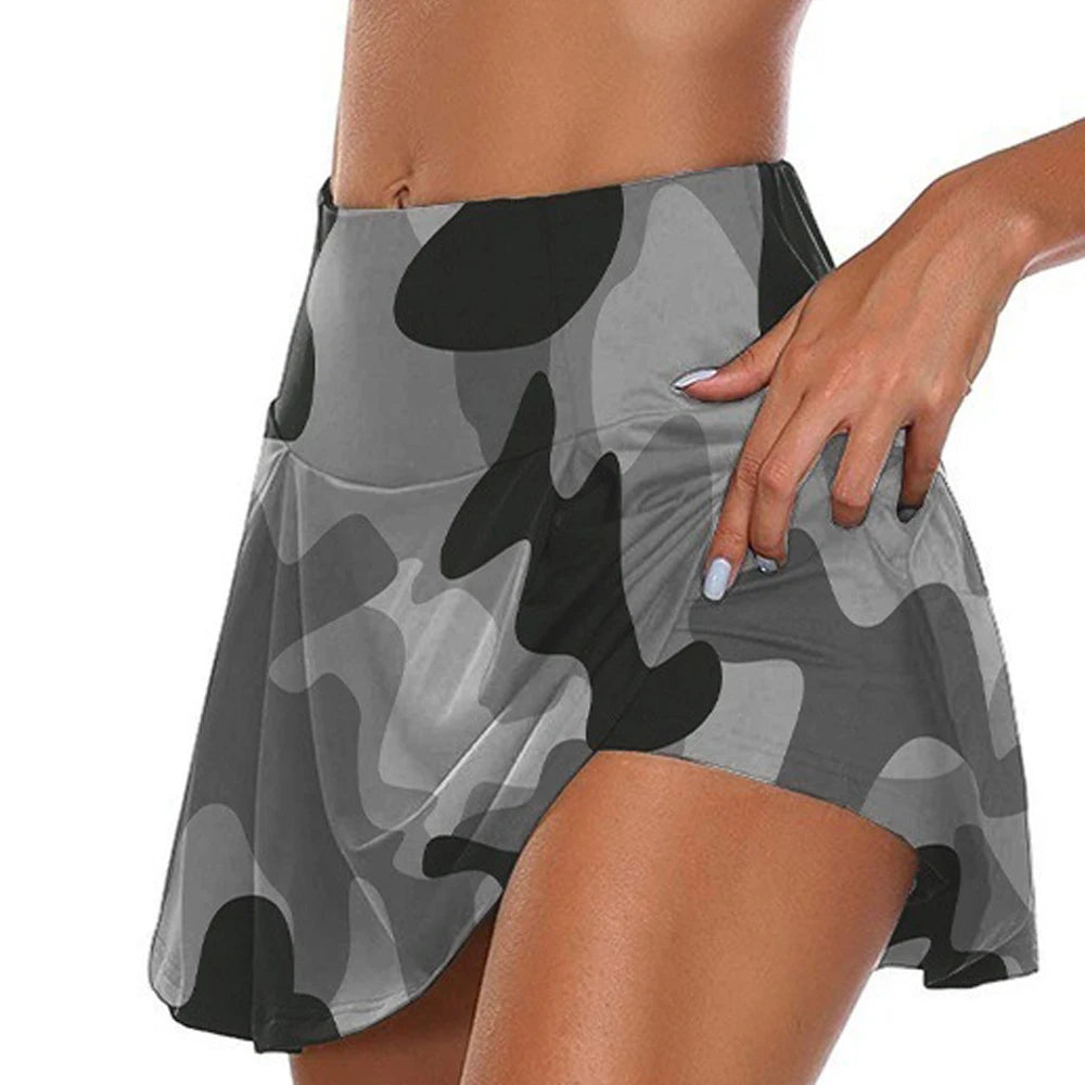 2023 Summer Women Sports Tennis Dance Fitness Short Skirts Quick Drying Solid Female Lining High Waist Mini Golf Sporting Skirts