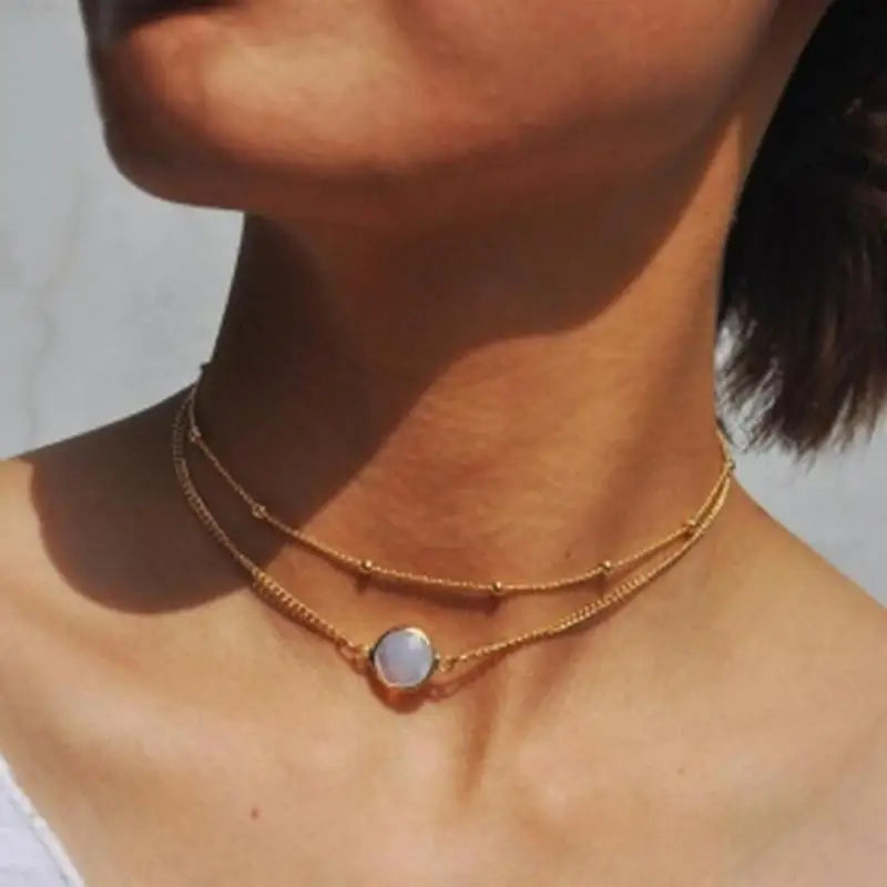 Simple Metal Statement Necklace