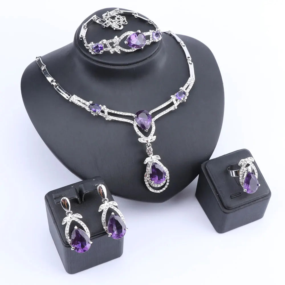 Golden Zircon Jewelry Set