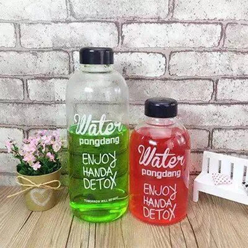 Hot Portable lemon juice bottle sports Breakproof bicycle bottles stylish space High capacity Drinkware 600/1000ml Water bottle