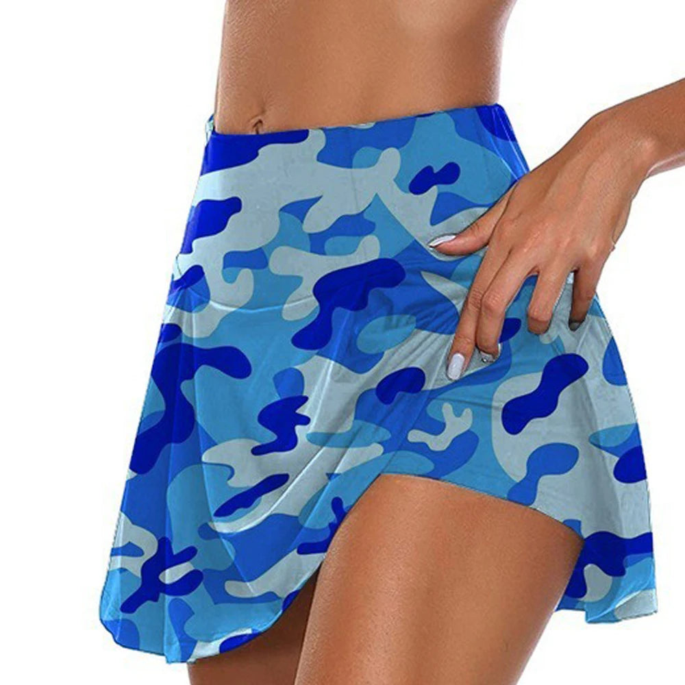 2023 Summer Women Sports Tennis Dance Fitness Short Skirts Quick Drying Solid Female Lining High Waist Mini Golf Sporting Skirts