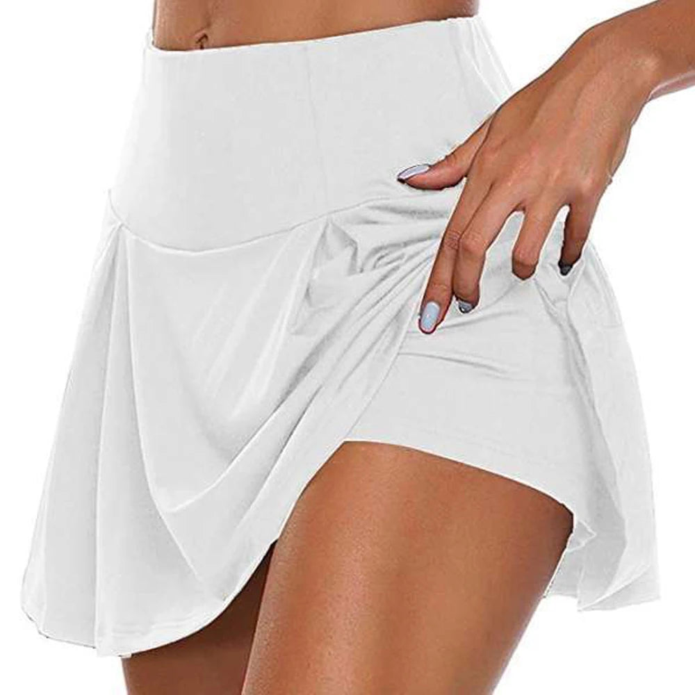 2023 Summer Women Sports Tennis Dance Fitness Short Skirts Quick Drying Solid Female Lining High Waist Mini Golf Sporting Skirts