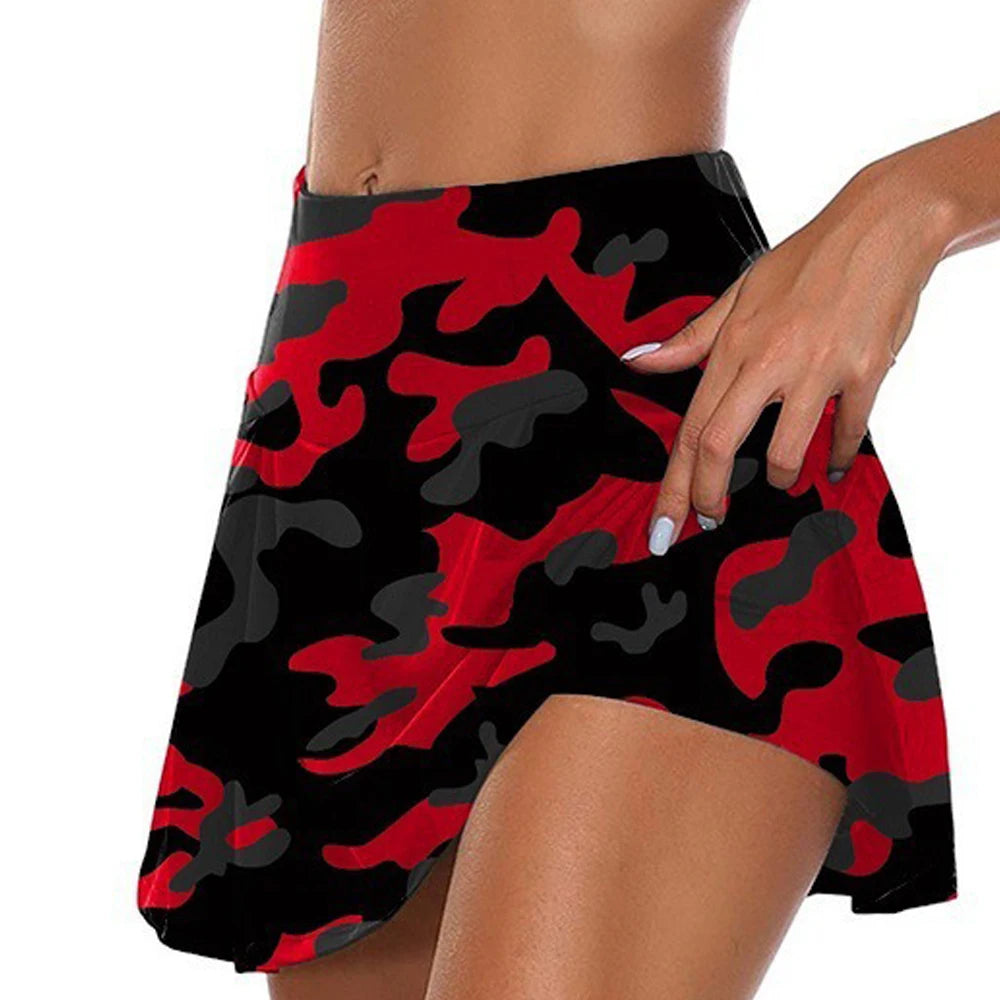 2023 Summer Women Sports Tennis Dance Fitness Short Skirts Quick Drying Solid Female Lining High Waist Mini Golf Sporting Skirts