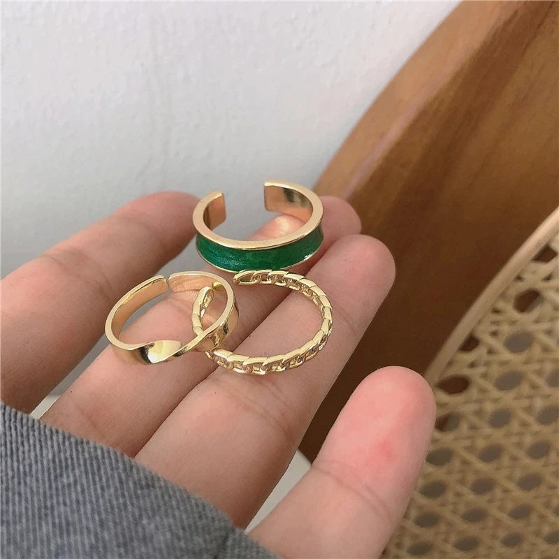 Trendy Resin Chain Ring