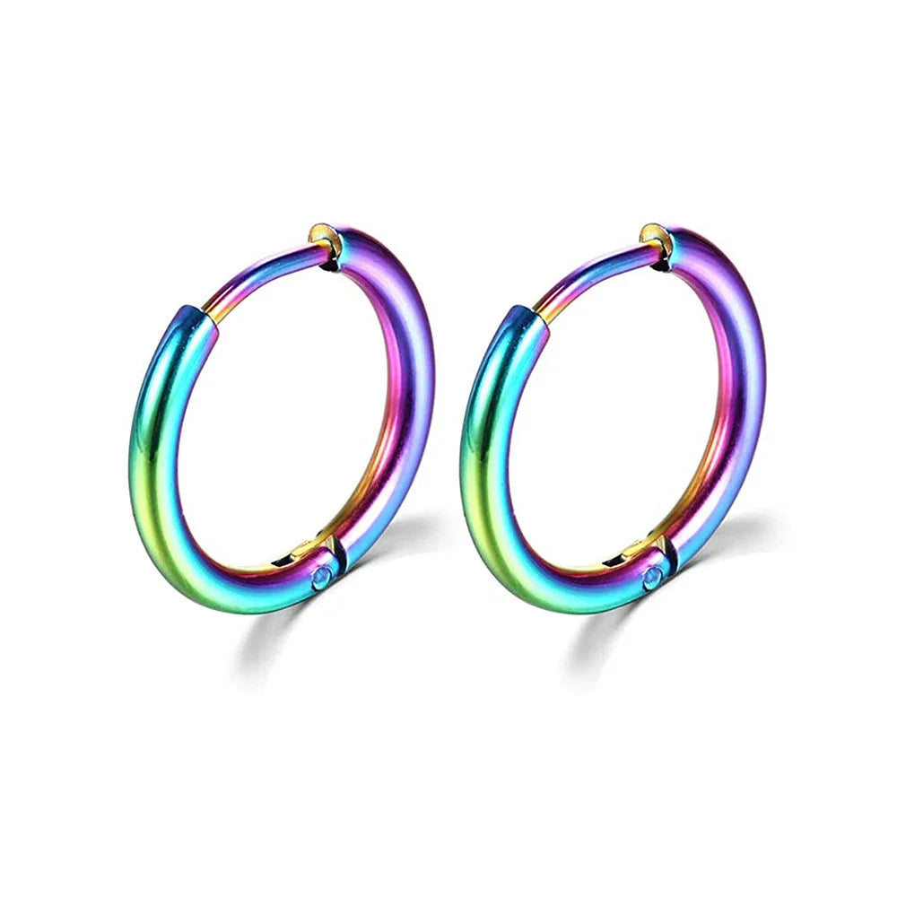 Simple Stainless Steel Hoop Earrings