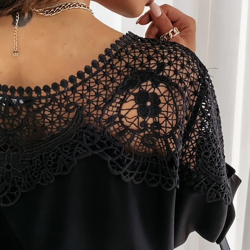 Vintage Lace Embroidery Blouse