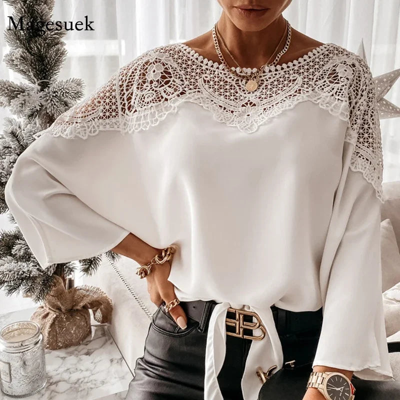 Vintage Lace Embroidery Blouse