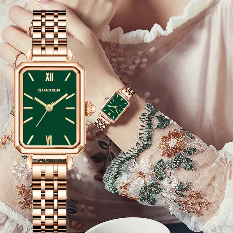 Luxury Green Quartz Watch