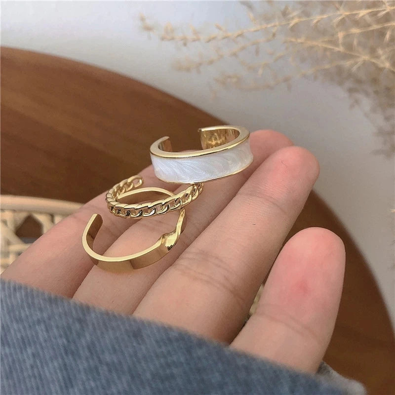 Trendy Resin Chain Ring