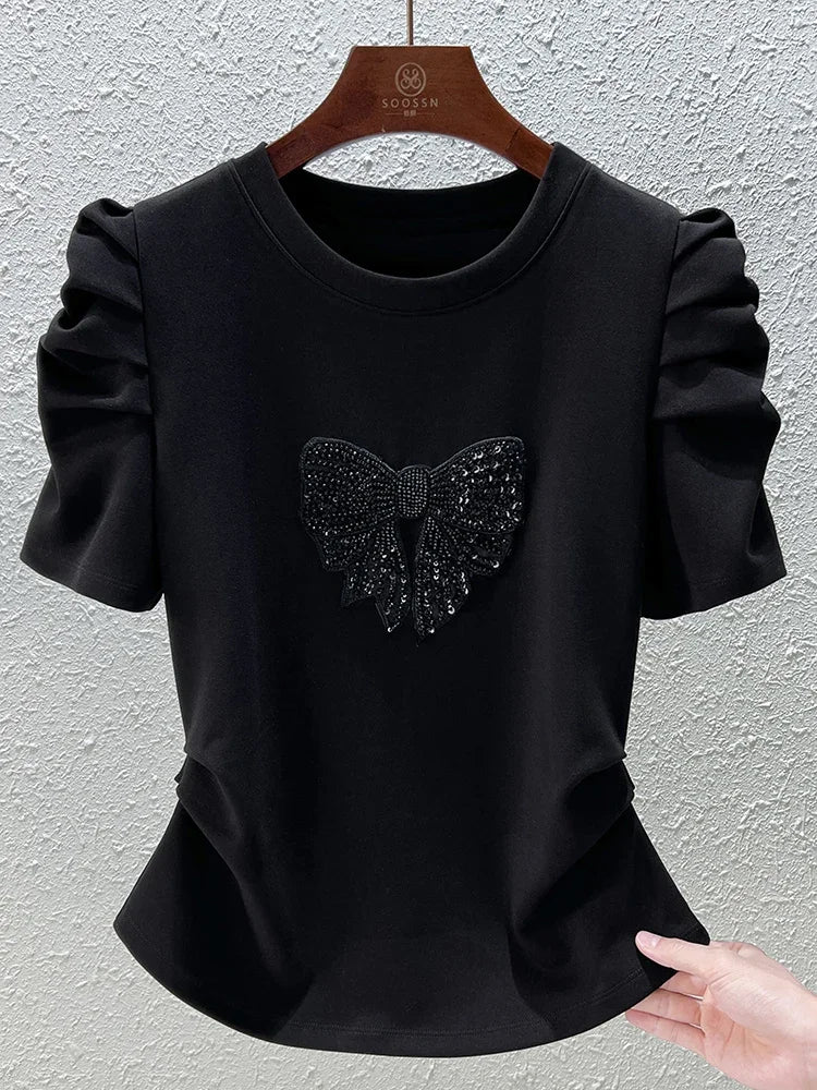 Chic Bubble Sleeve T-Shirt