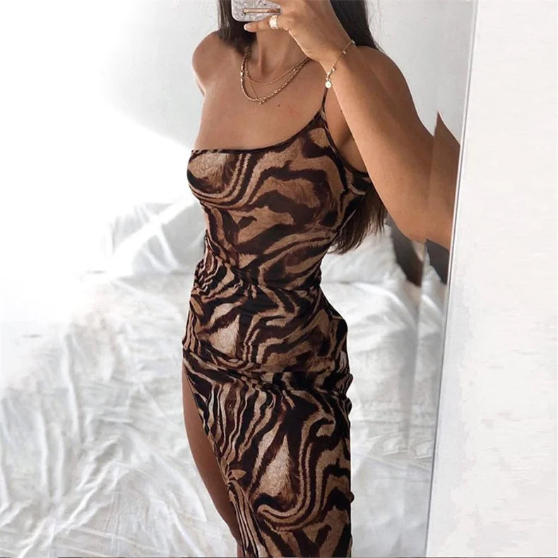 Fierce Tiger Slit Dress