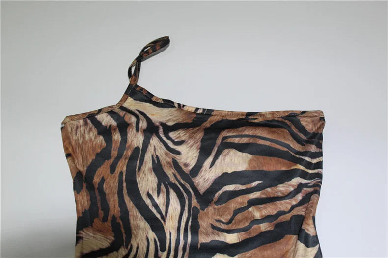 Fierce Tiger Slit Dress