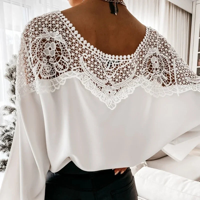 Vintage Lace Embroidery Blouse