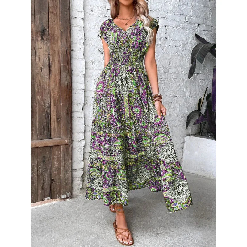 Boho Paisley Maxi Dress