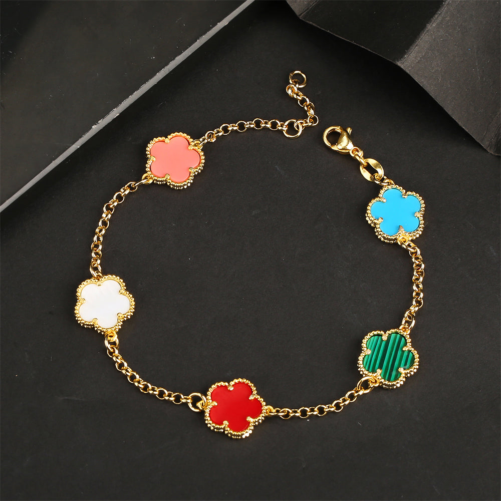 Luxury Green Flower Bracelet