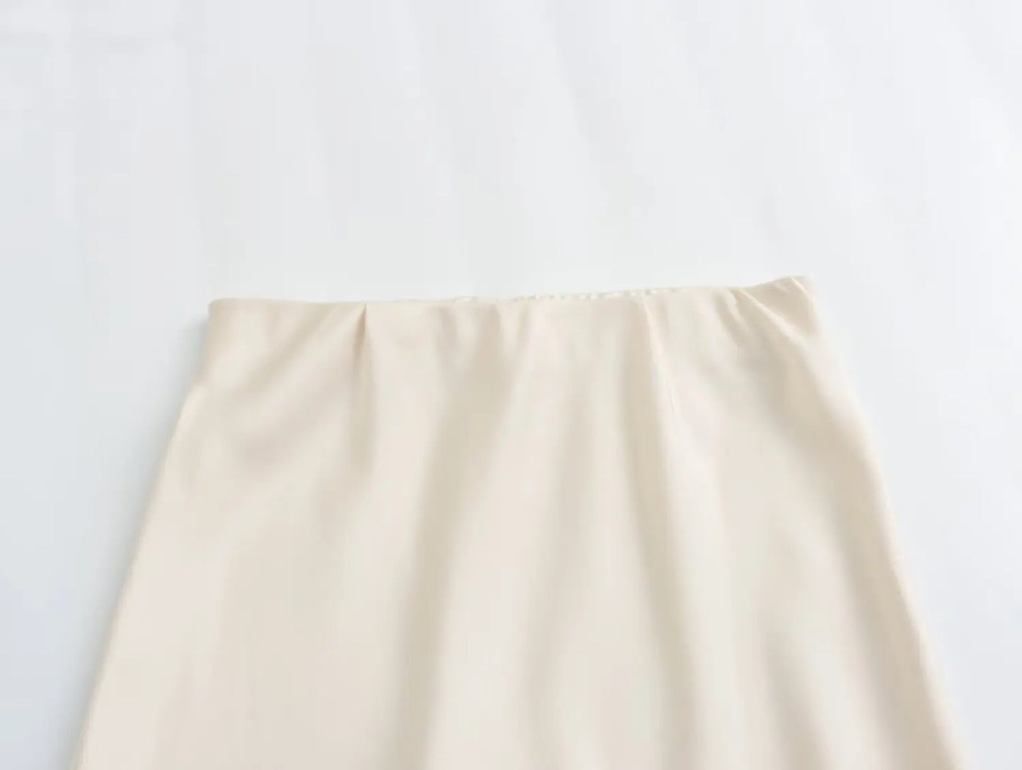 2024 Summer New European and American Style Fashion Casual Silk Midi Skirt Solid Color Women's Mid length Skirt Half skirt