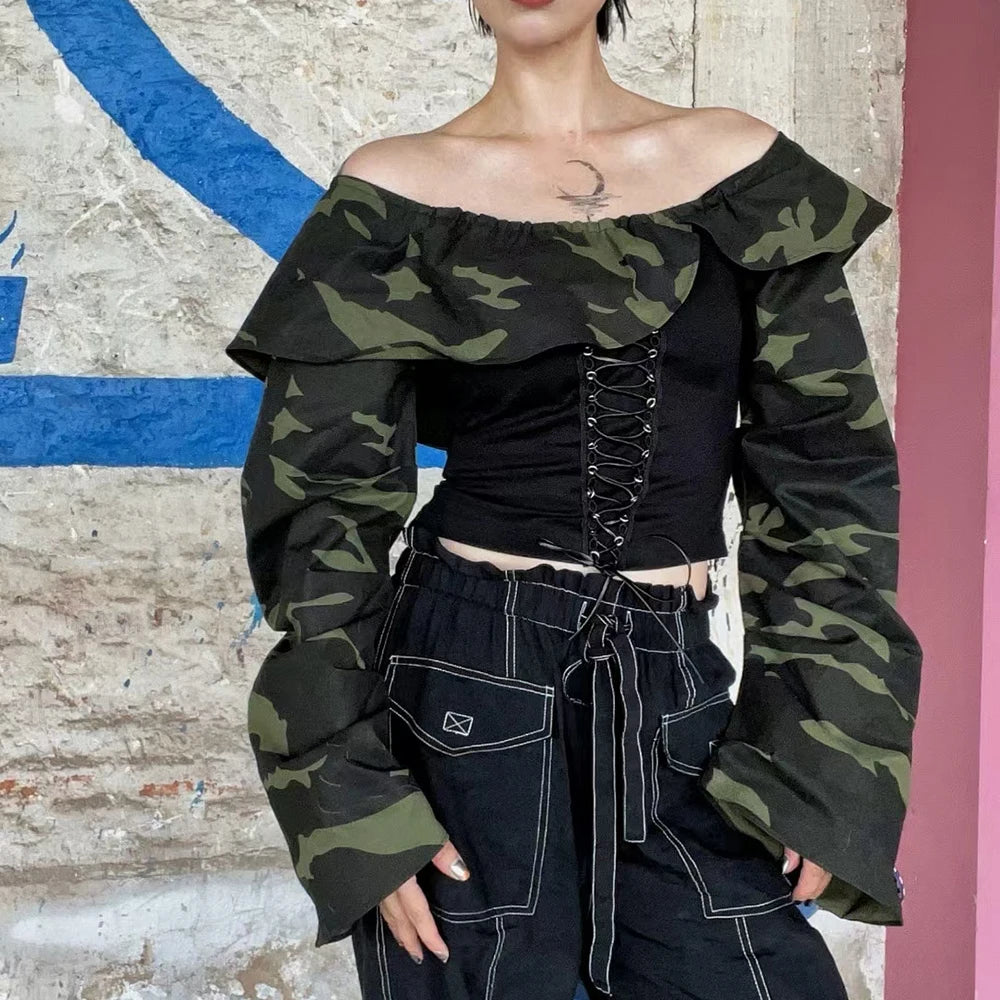 Chic Camouflage Blouse