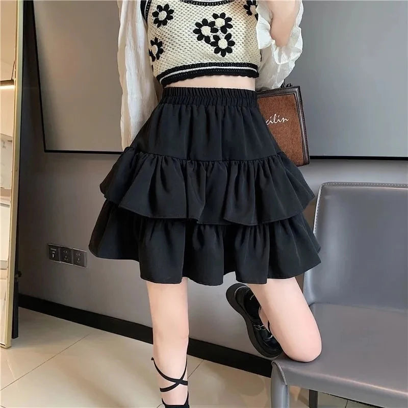 Charming Ruffle A-Line Skirt