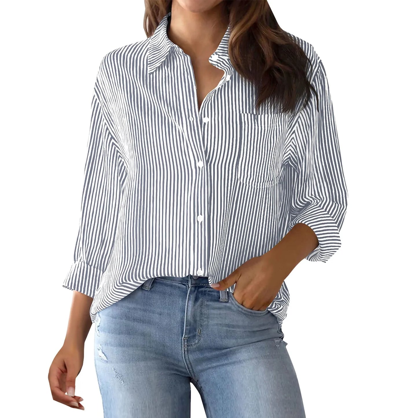 Classic Striped Button-Up Shirt