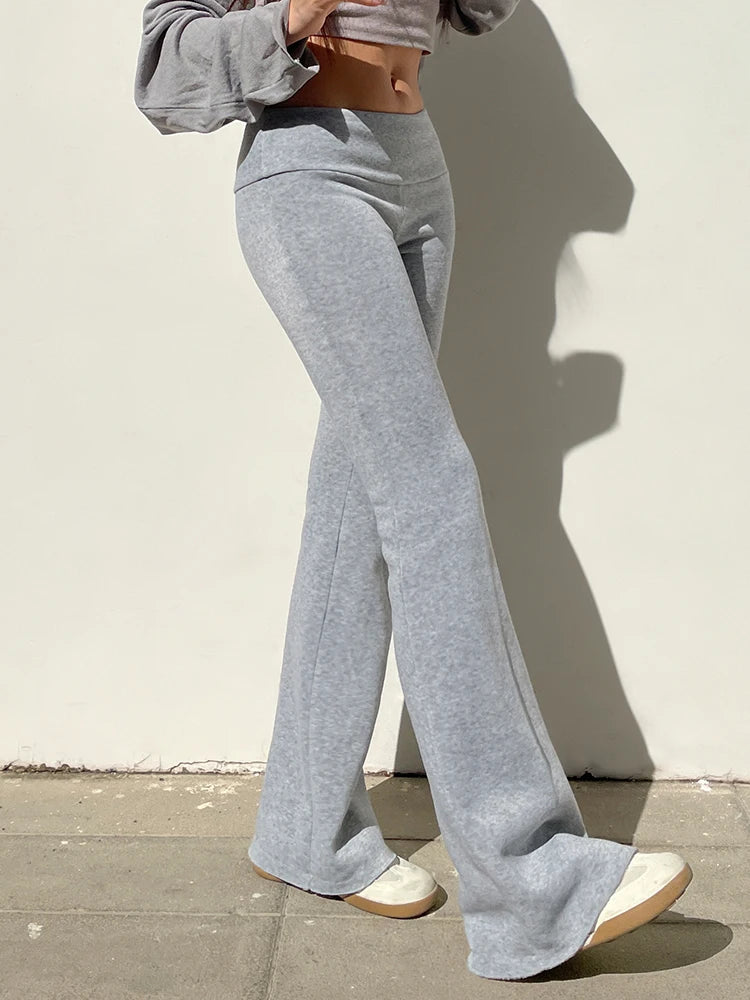 Sleek Low-Waist Flare Pants