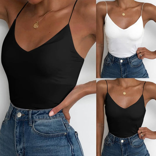 Women Thin Wild Solid Camis Vest Women Tank Tops Female 2023 Summer Sexy Strap Basic Tops Slim Sleeveless Camisole