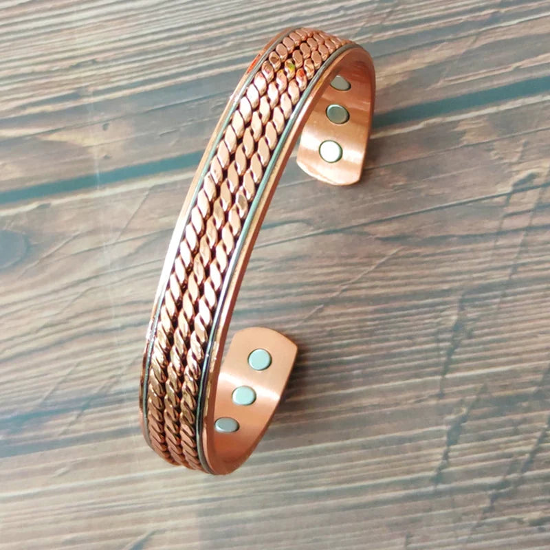 Pure Copper Magnetic Bracelet Men Arthritis Adjustable Magnets Women Cuff Therapy Health Energy Bangles Dropshipping / Wholesale