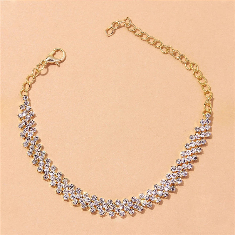 Cubic Zirconia Chain Anklet