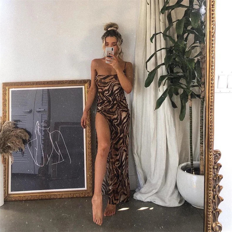 Fierce Tiger Slit Dress