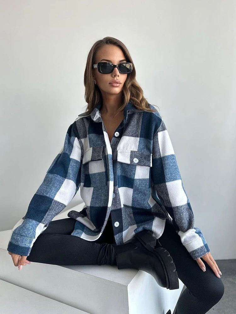 Casual Plaid Cardigan Shirt