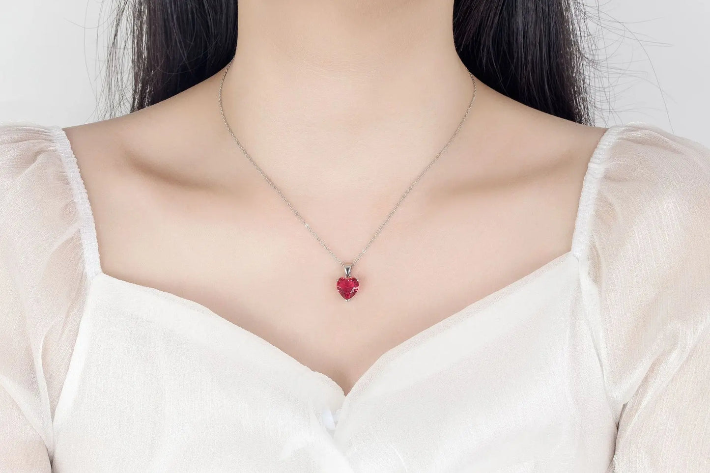 Elegant Heart Zircon Jewelry Set