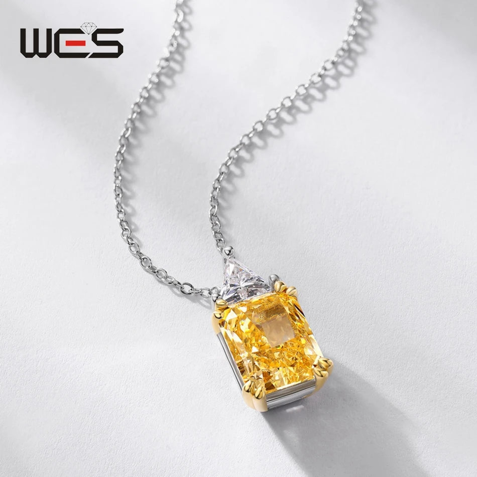 WES 925 Sterling Silver Jewelry Set for Woman CZ Zcron 8*10mm Hign Carbon Diamond Anniversary Party Fine Jewelry Wholesale