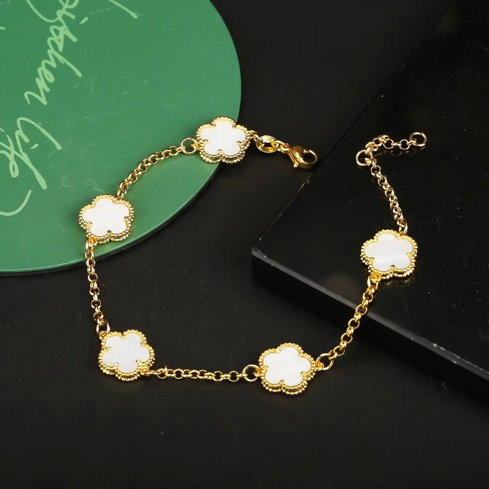 Luxury Green Flower Bracelet