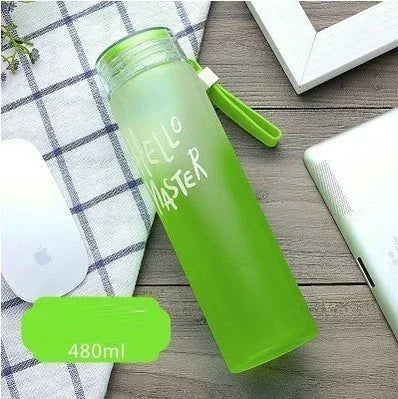 Gradient Frosted Glass Water Bottle