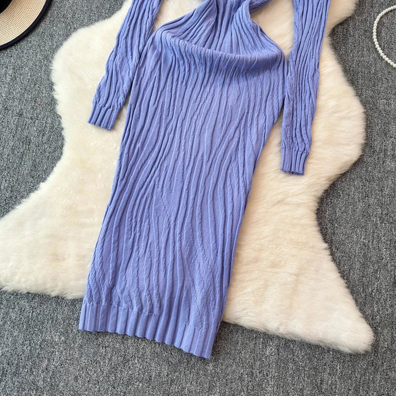 Cozy Elegance Knitted Dress