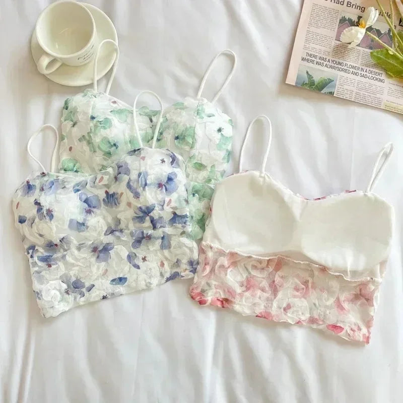 Floral Lace Corset Crop Top