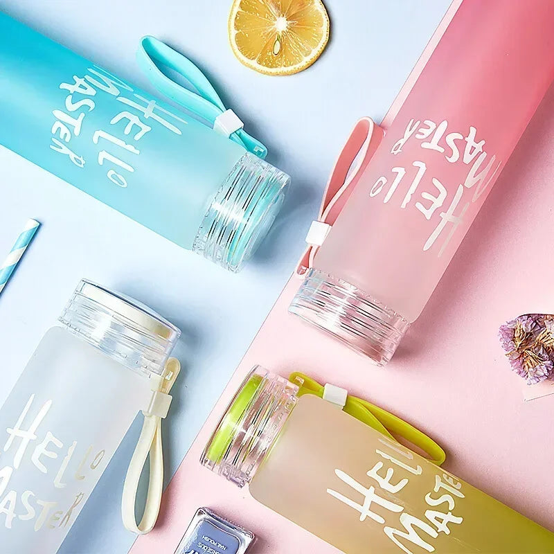 Gradient Frosted Glass Water Bottle