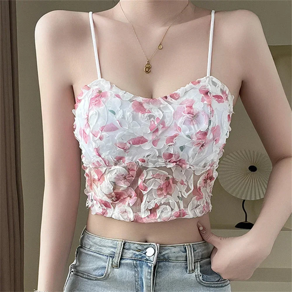 Floral Lace Corset Crop Top