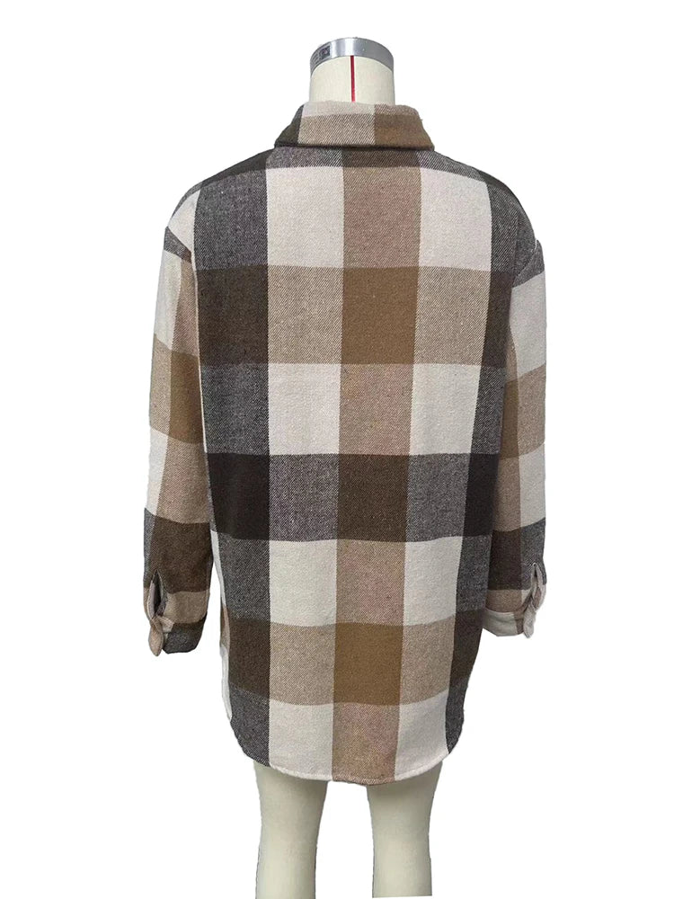 Casual Plaid Cardigan Shirt