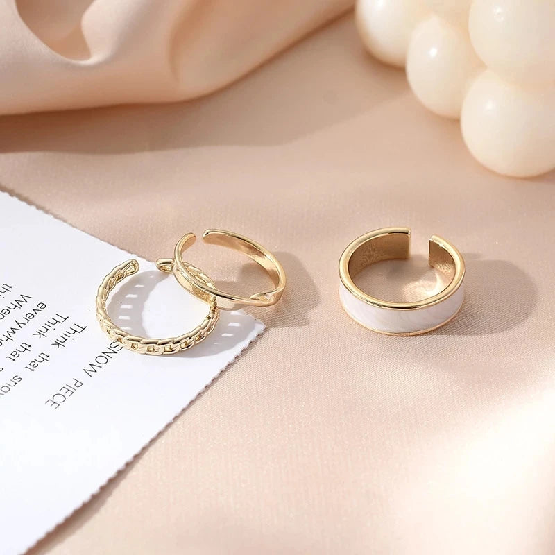 Trendy Resin Chain Ring