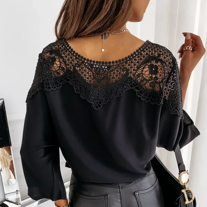 Vintage Lace Embroidery Blouse