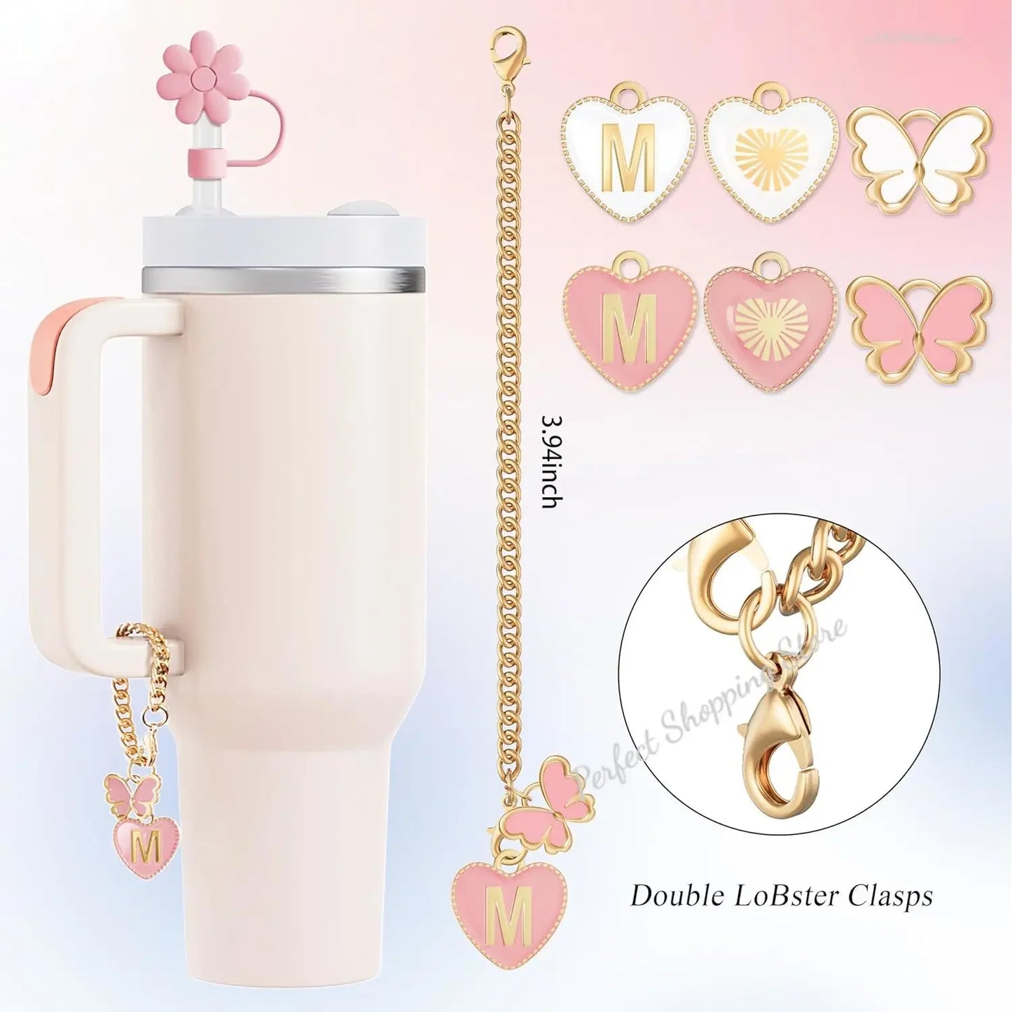 Straw Cover & Charm Set