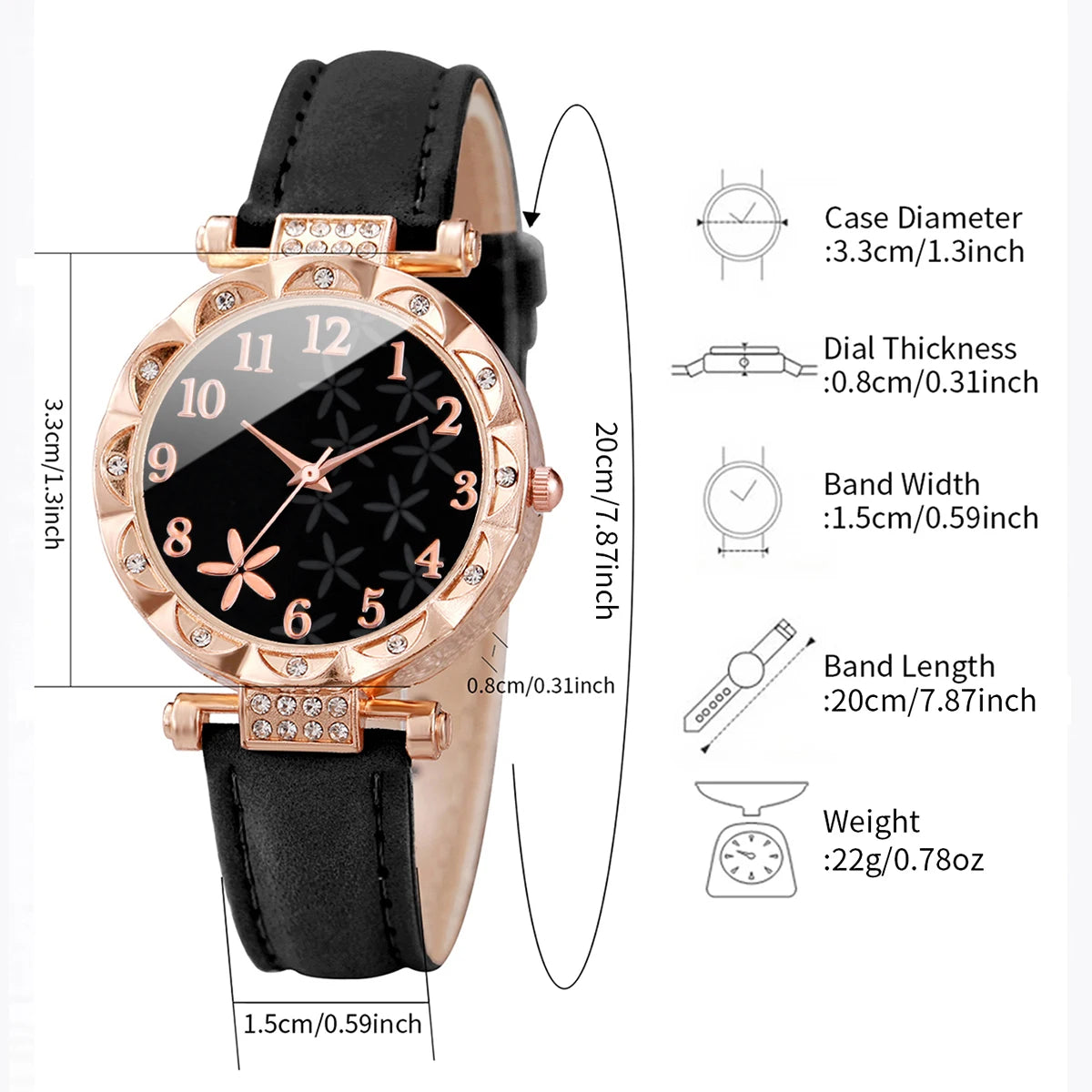 Heart Bracelet Watch Set