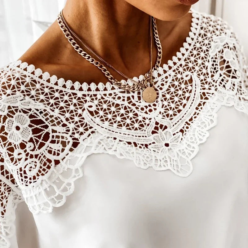 Vintage Lace Embroidery Blouse