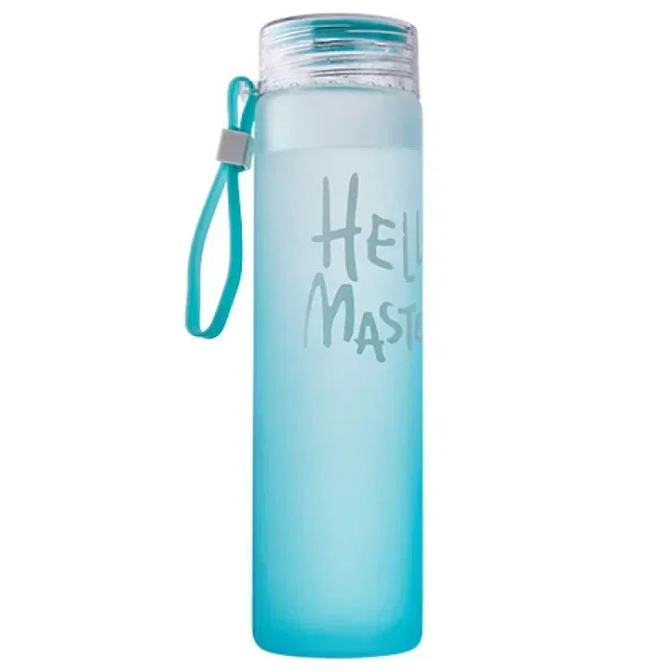 Gradient Frosted Glass Water Bottle