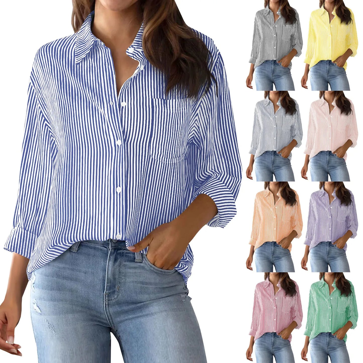 Classic Striped Button-Up Shirt