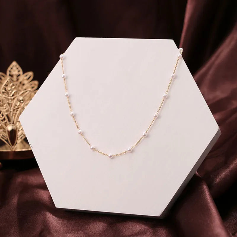 Korean Pearl Choker Necklace