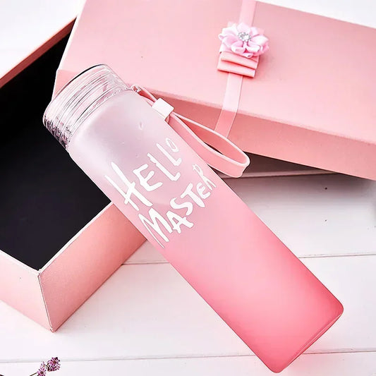 Gradient Frosted Glass Water Bottle