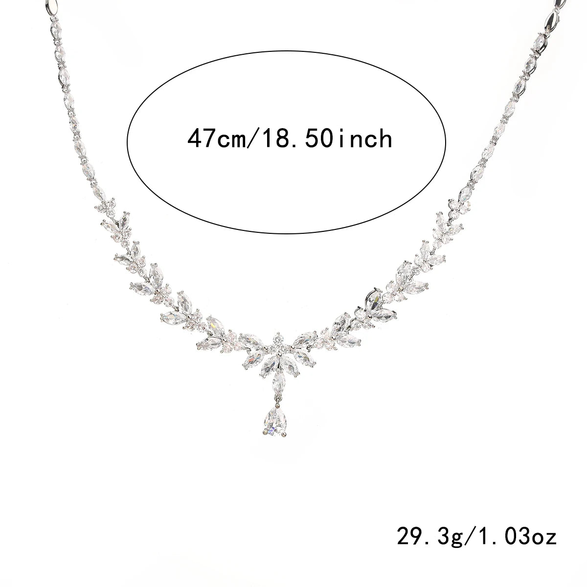 Marquise Cut CZ Necklace