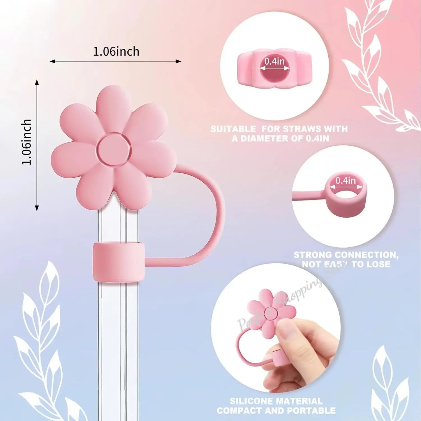 Straw Cover & Charm Set