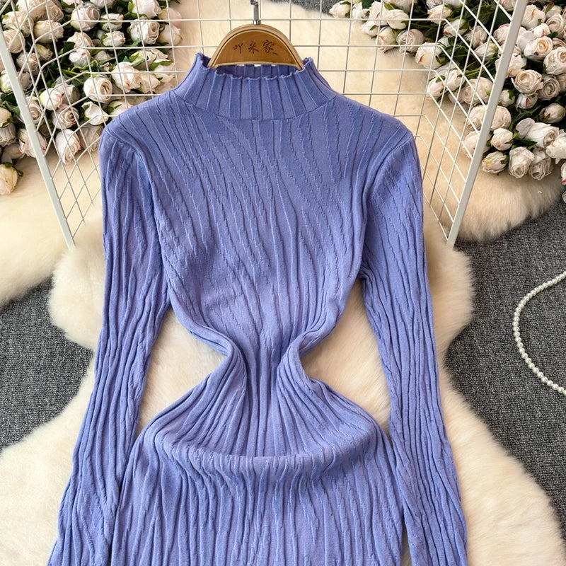 Cozy Elegance Knitted Dress